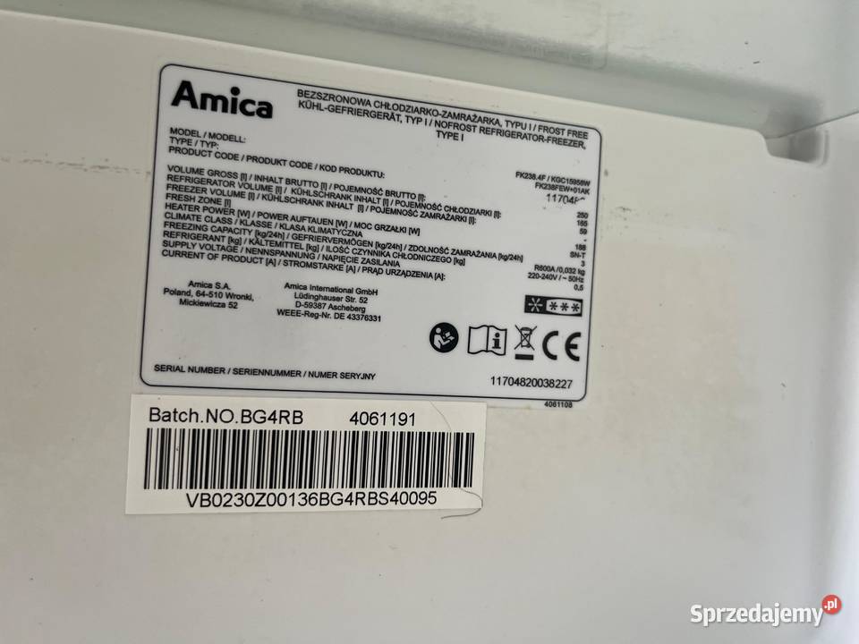 Lodówka AMICA 189 A porządna Transport Gwarancja Warszawa sprzedam