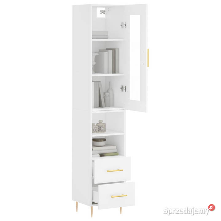 Wysoka szafka biała 345x34x180 materiał Pozostałe Warszawa sprzedam