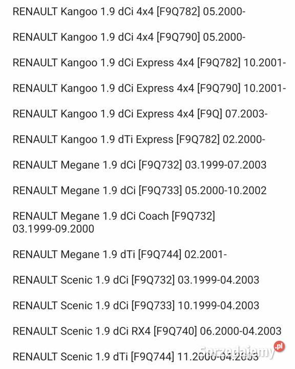 Rozrusznik renault Megane scenic Kangoo 19 dci Szamocin