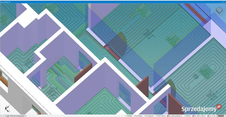 Schemat projekt ogrzewanie podłogowe Toruń
