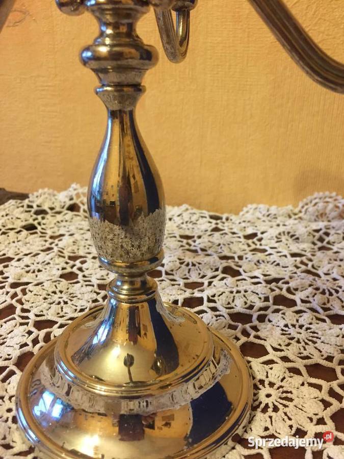 Świecznik piękny kandelabr srebrzony Dekoracje i ozdoby Warszawa sprzedam