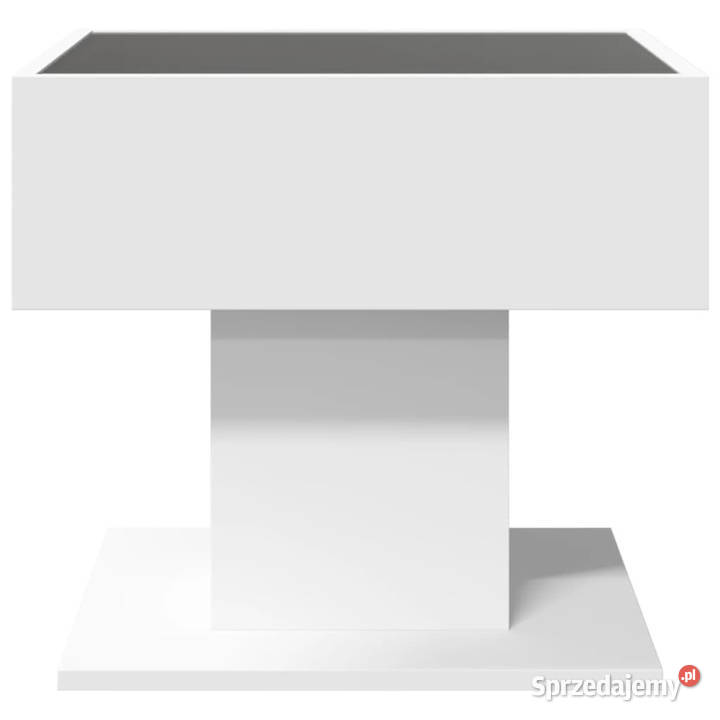 Stolik kawowy z LED biały 50x50x45 materiał mazowieckie Warszawa sprzedam