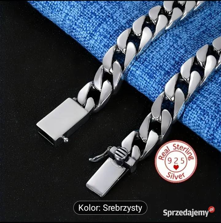 Bransoletka kubańska srebro 925 mazowieckie Warszawa