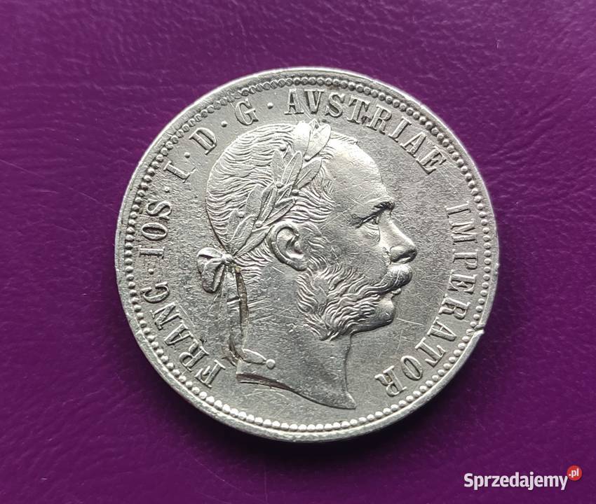 Moneta 1 FLOREN 1877 AUSTRIA Srebro Rzadkość 2 Numizmatyka Pruszków