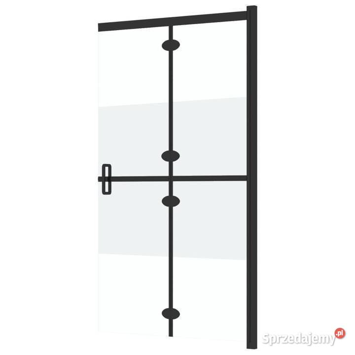 vidaXL Składana ścianka prysznicowa pół mrożone Drzwi i ścianki prysznicowe