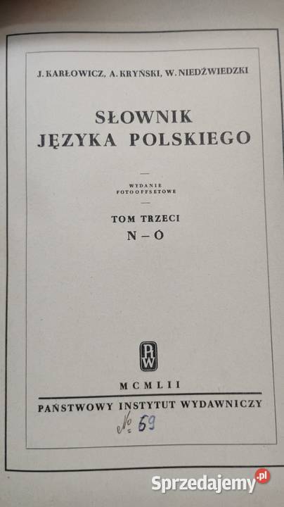 Słownik języka polskiego J Karłowicz komplet 8 śląskie