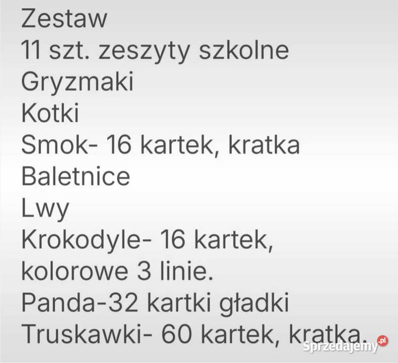 Zestaw Zeszyty szkolne Zgierz
