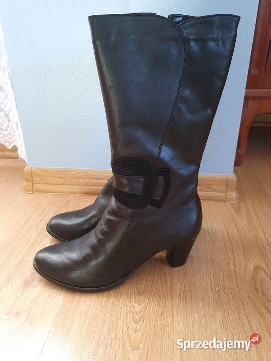 Kozaki skórzane ocieplane kożuszek 41 Tuchów