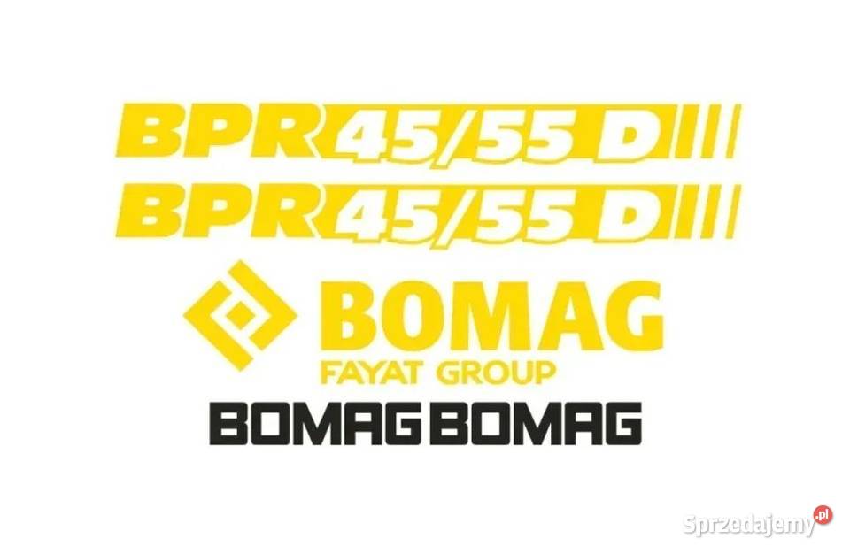Naklejki oklejenie BOMAG BPR 4555D Zamiennik Janików