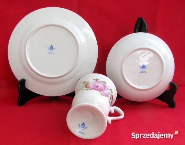 Piękny zestaw śniadaniowy TRIO RÓŻA zachodniopomorskie Koszalin