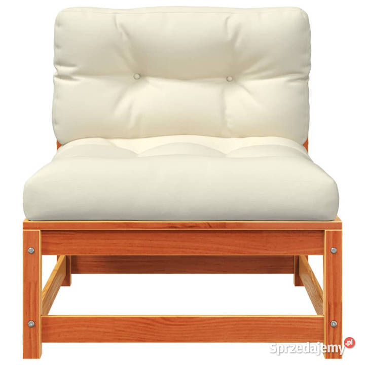 Ogrodowa sofa bez podłokietników z poduszkami i