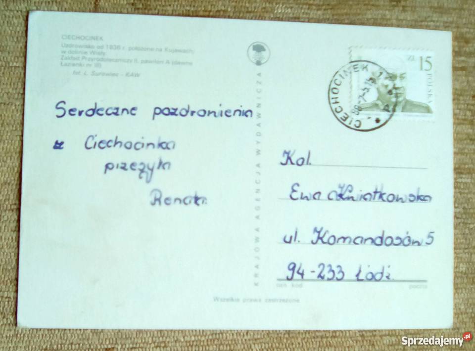 CIECHOCINEK WIDOK NA DAWNE ŁAZIENKI Piszczac