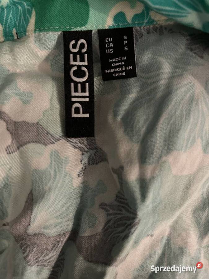 Pieces sukienka modny wzór kwiaty floral viscoza czarny