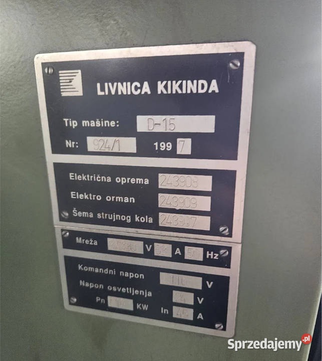 Sslifierka do walkow 1600 mm Częstochowa sprzedam