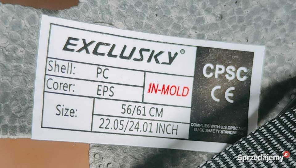 Nowy Kask Rowerowy Exclusky z Normami CE i CPSC Ostrowiec Świętokrzyski sprzedam