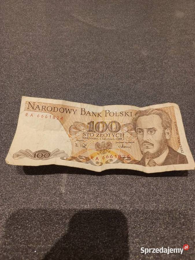 Banknot 100 Waryński prl Numizmatyka