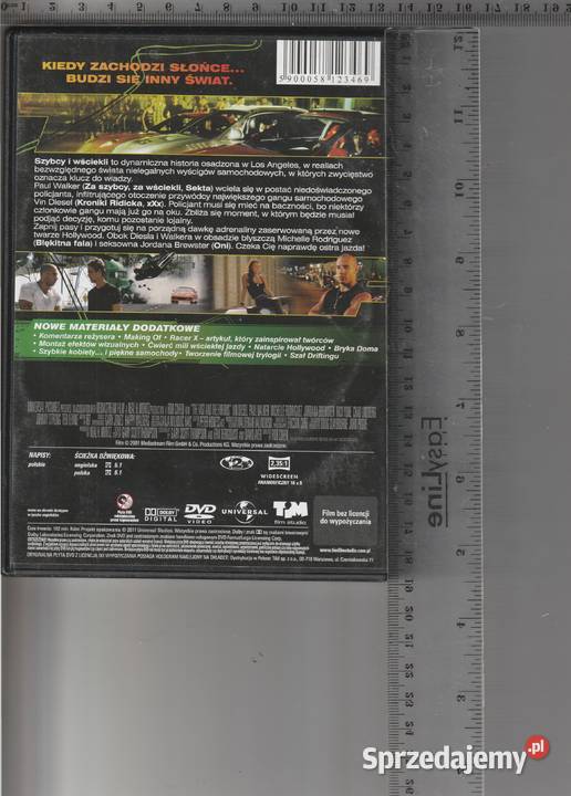 Szybcy i wściekli Paul Walker DVD Pruszków