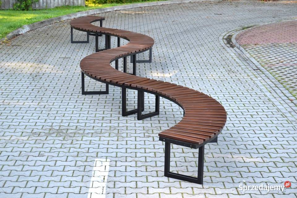 Ławka półokrągła ŁUK II bez oparcia miejska Kraków