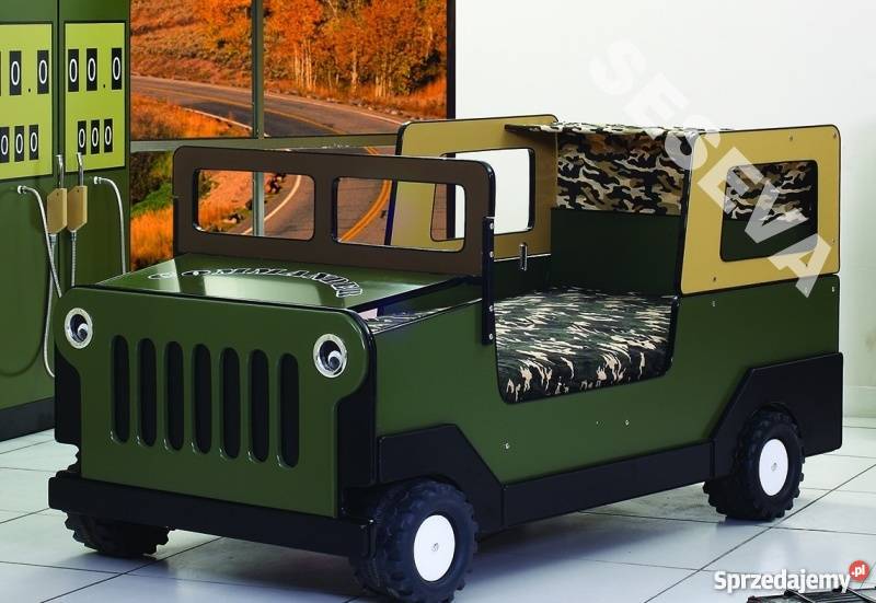 Łóżko Łóżeczko Dziecięce Dzieci KOMANDOS JEEP