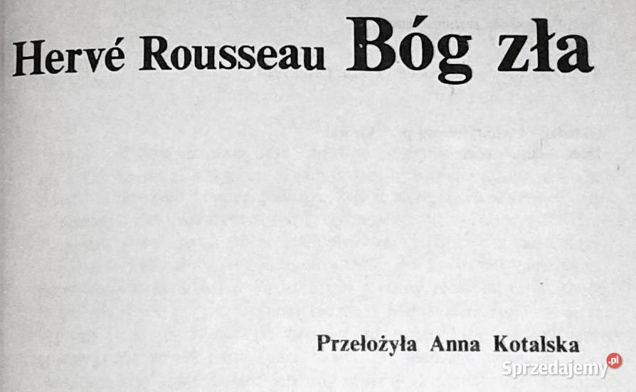 Bóg zła Herv Rousseau lubelskie Chełm