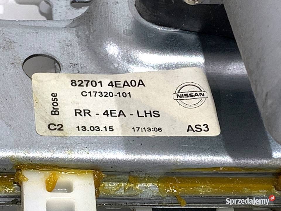 PODNOŚNIK SZYBY LEWY TYŁ NISSAN QASHQAI J11 osobowe