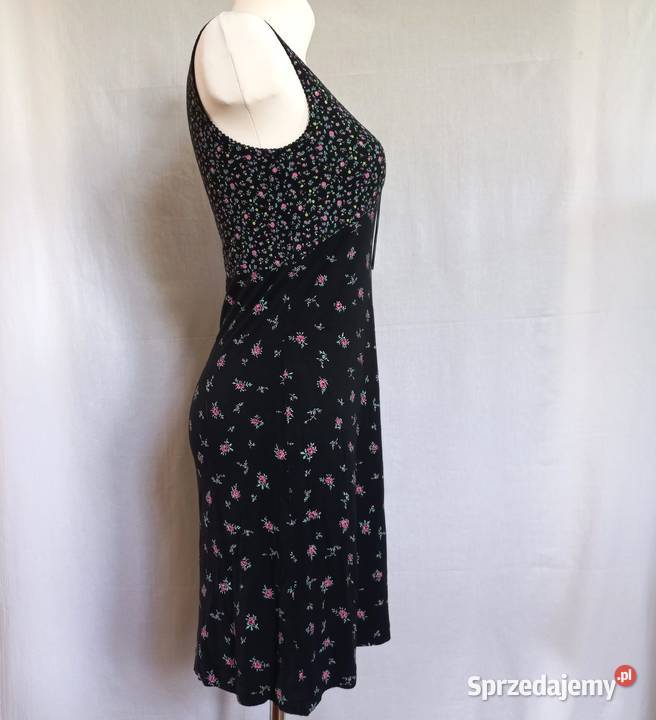 Koszula nocna do spania Sukienka r SM czarna czarny