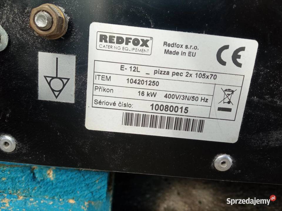 Piec do pizzy 2komorowy RedFox E12L z podstawą Wrocław wyposażenie