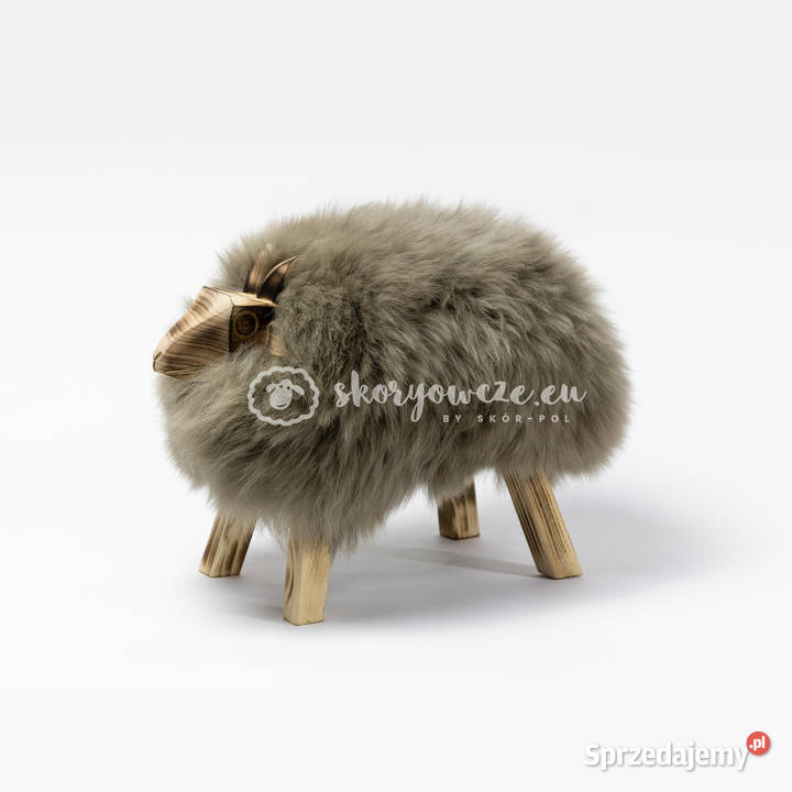 Krzesło baranek dekoracyjny szaro brązowy taupe Figurki i rzeźby małopolskie Szaflary