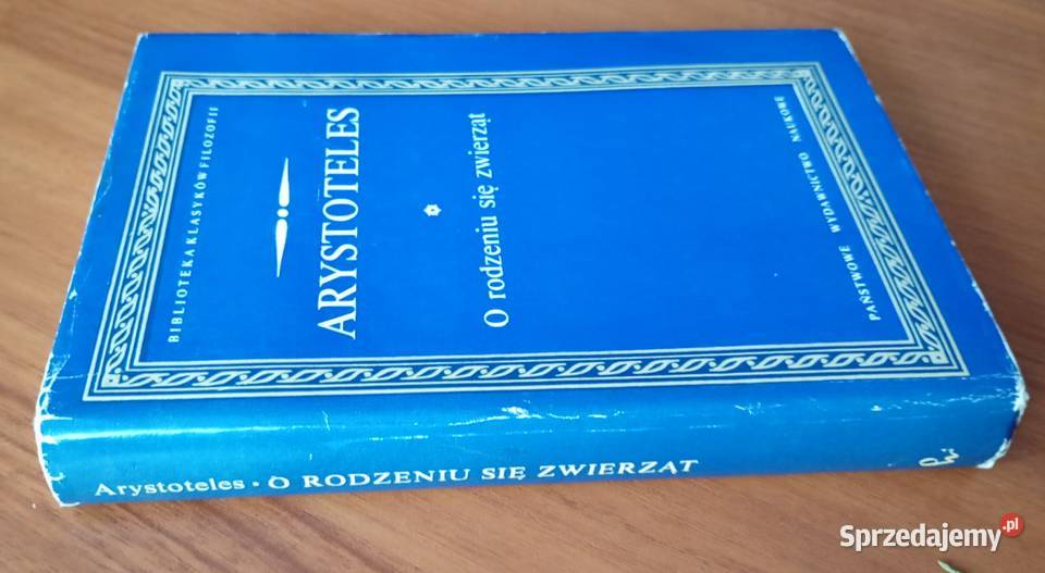 O rodzeniu się zwierząt Arystoteles Biblioteka Gdańsk sprzedam