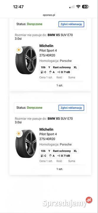 Michelin Pilot Sport 4 27540R20 106 Y XL ZR N0 20cale Jarosław