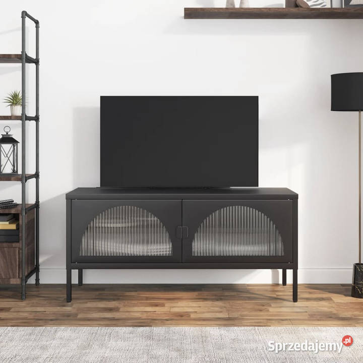 Szafka pod telewizor czarna 105x35x50 szkło i RTV mazowieckie Warszawa