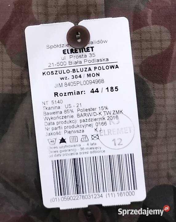 Koszula polowa Krótki rękaw R44185 Nowa Ostrowiec Świętokrzyski