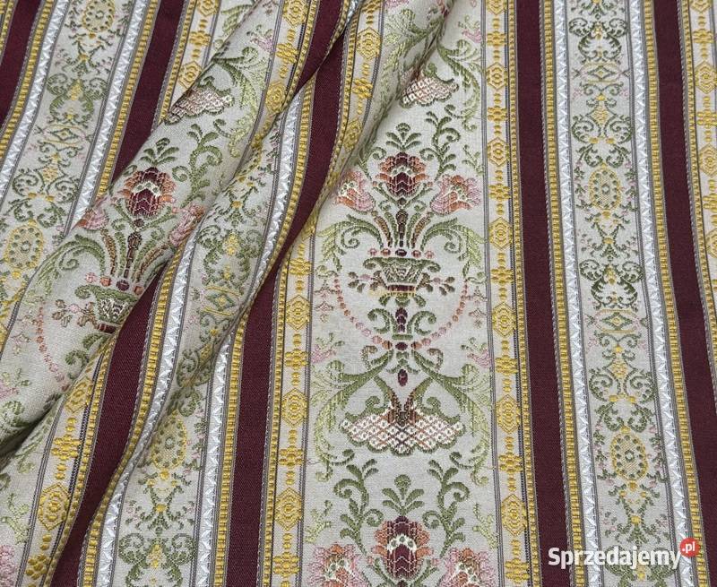 Tkanina żakardowa obiciowa Burgundry