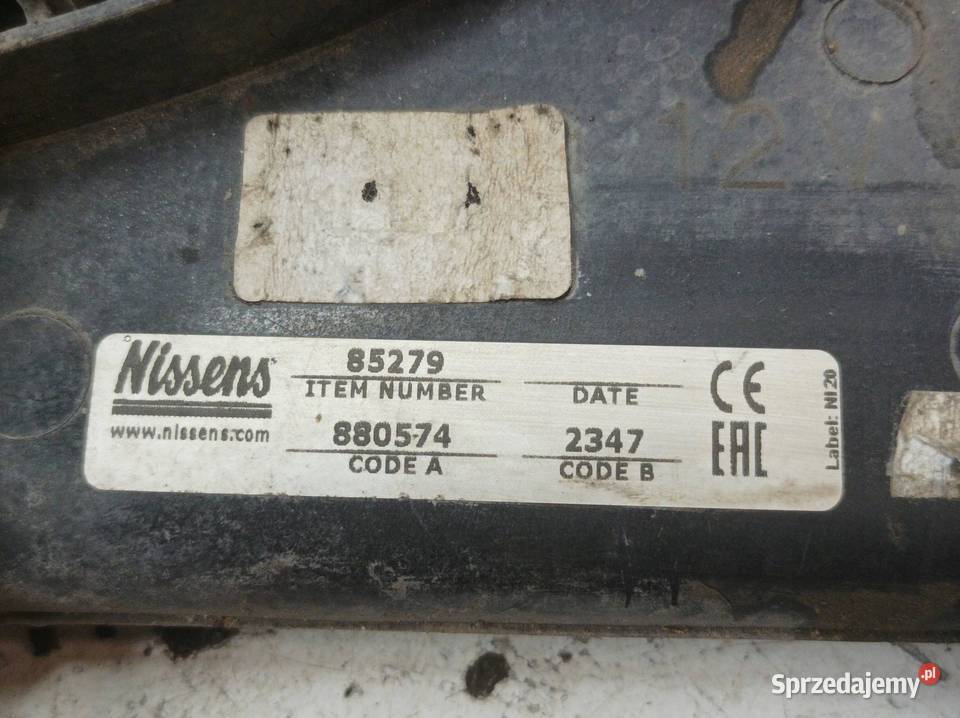 WENTYLATOR CHŁODNICY 25 B T30 85279 Nissan
