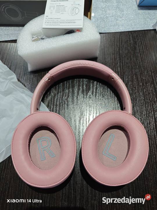 Bezprzewodowe słuchawki nauszne Różowe sprzedam