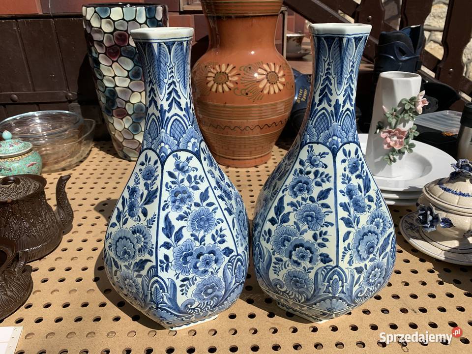 Ładne dzbany naczynia ceramiczne kamionka Ślesin