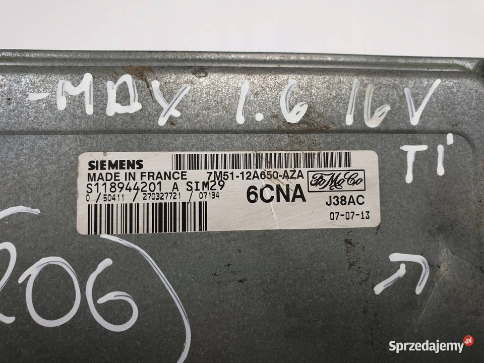 Ford C 16 16V Ti KOMPUTER SILNIKA sterownik Chełm