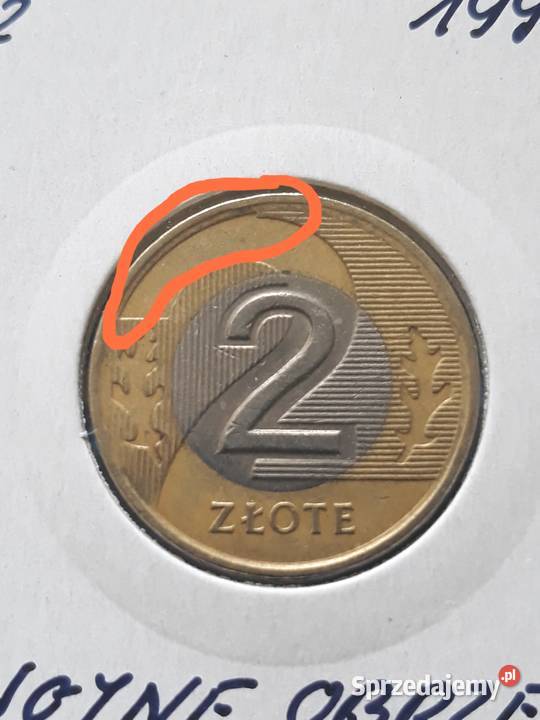 2 złote 1995 r z błędem mennicy 2 sprzedam