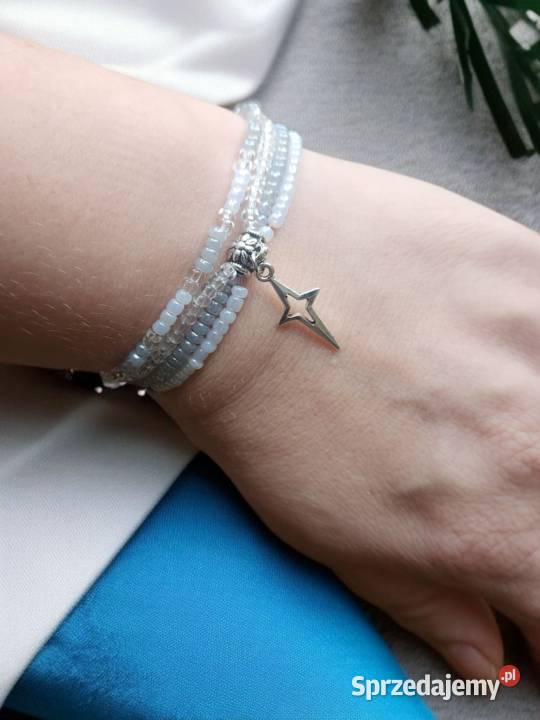 Zestaw 2 małych bransoletek z zawieszką Sanok