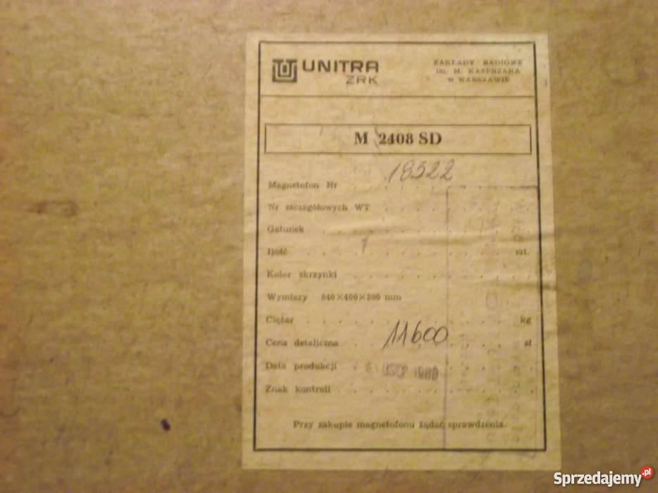 Nowy magnetofon szpulowy Aria mazowieckie Przemiarowo sprzedam