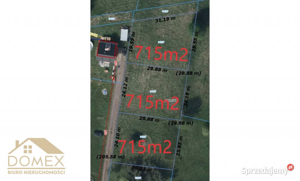 sprzedaży gruntu 715m2 Rybnik