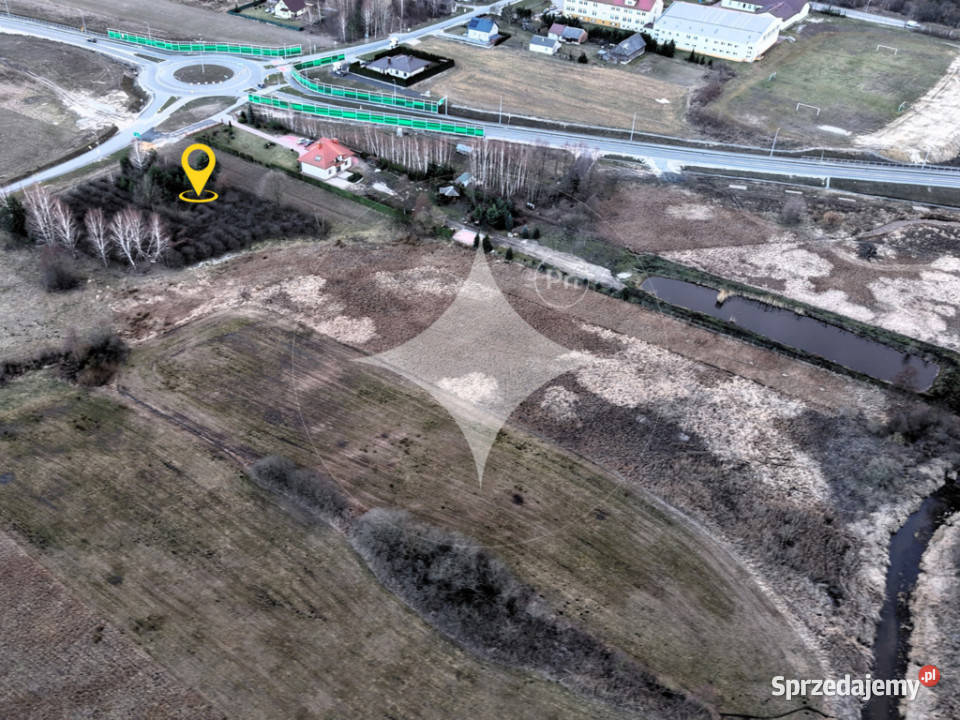 Działka budowlana w Ciciborze Dużym 1400m2 asfalt Cicibór Duży