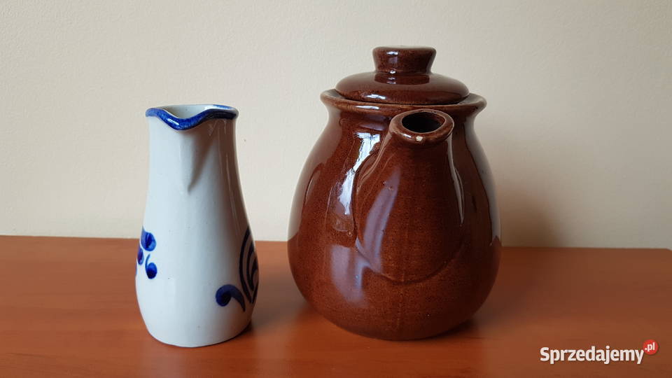 Imbryk dzbanek i mały dzbanuszek Bolesławiec Dąbrowa Górnicza