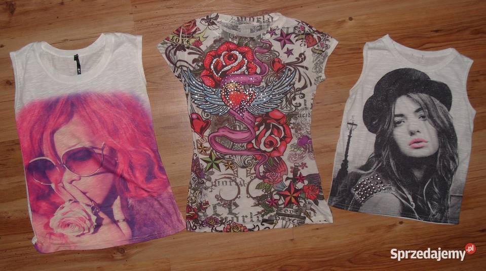 3 x KOLOROWE Bluzki r3436 Rawicz