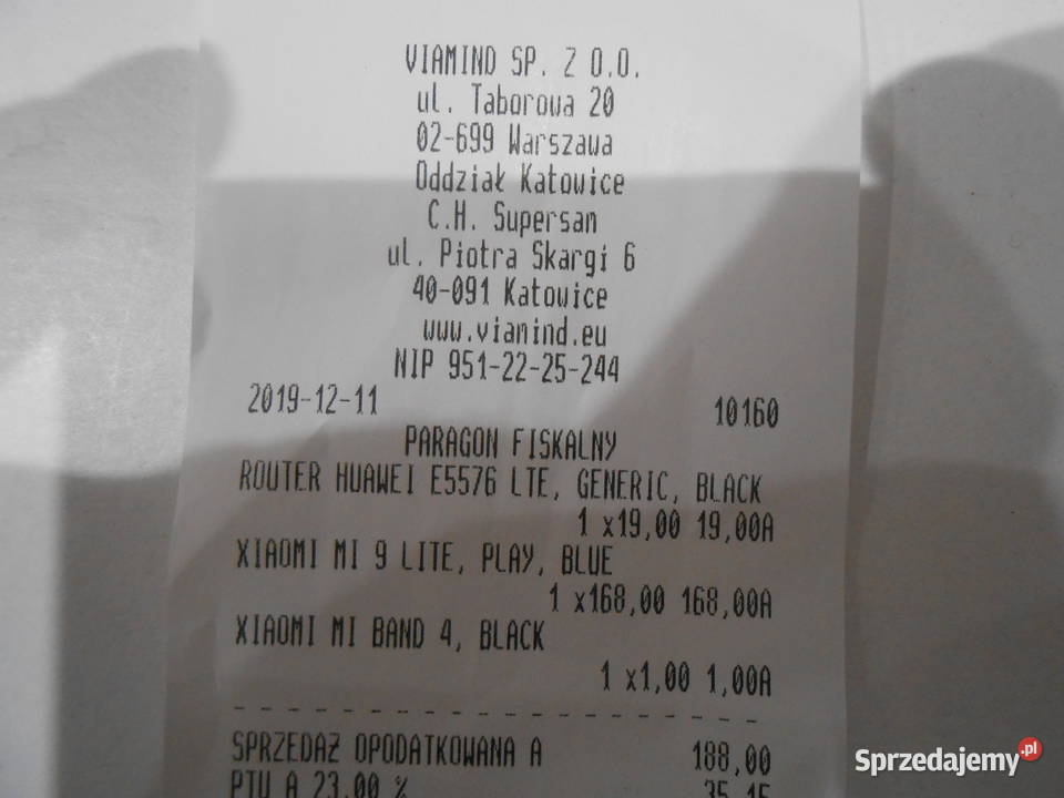 SmartBand Xiaomi Mi 4 Gwarancja Katowice