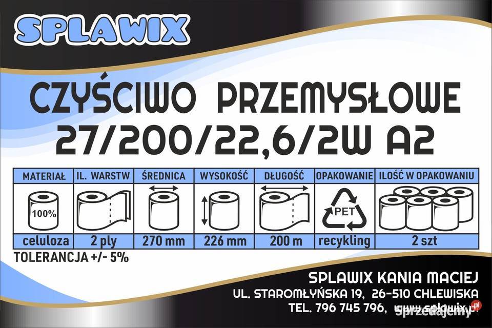 Czysciwo bezpyłowe 200 metrów big rolka 2 atest