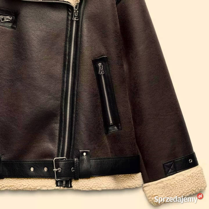 ZARA Piękna Długa Dwuwarstwowa Brązowa Kurtka Rozmiar 36(S) mazowieckie Warszawa