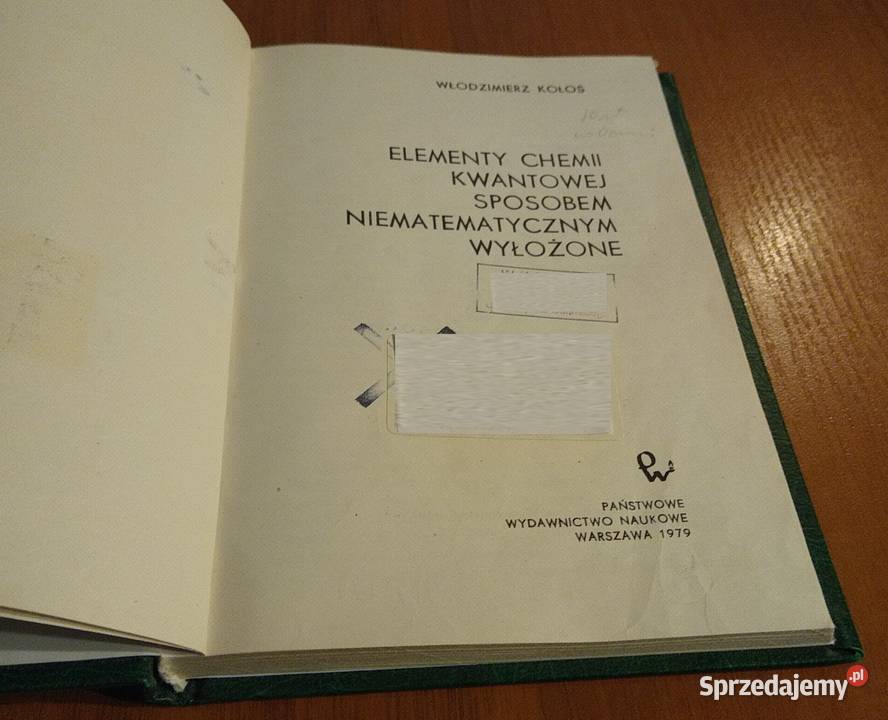 Elementy chemii kwantowej sposobem ISBN 8301008768 Gdańsk