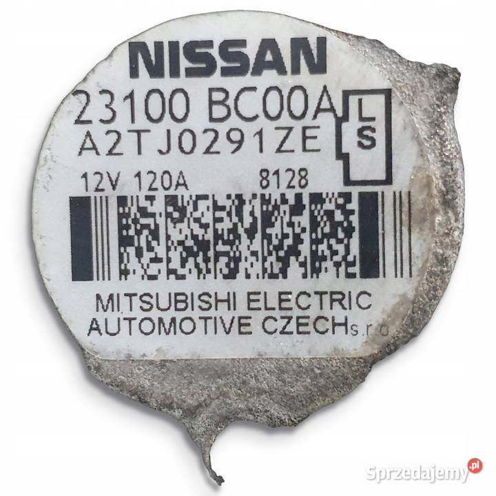 ALTERNATOR Nissan Qashqai 16 16v 23100BC00A Chełm