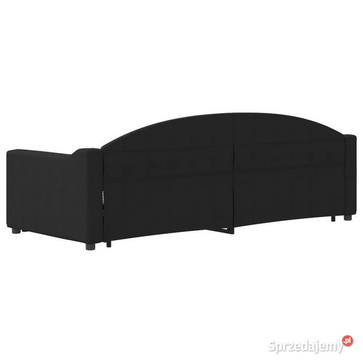 Sofa rozsuwana z szufladami czarna tkanina Warszawa